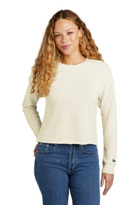 LNEA514 New Era® Women's Tri-Blend Fleece Crop Crew