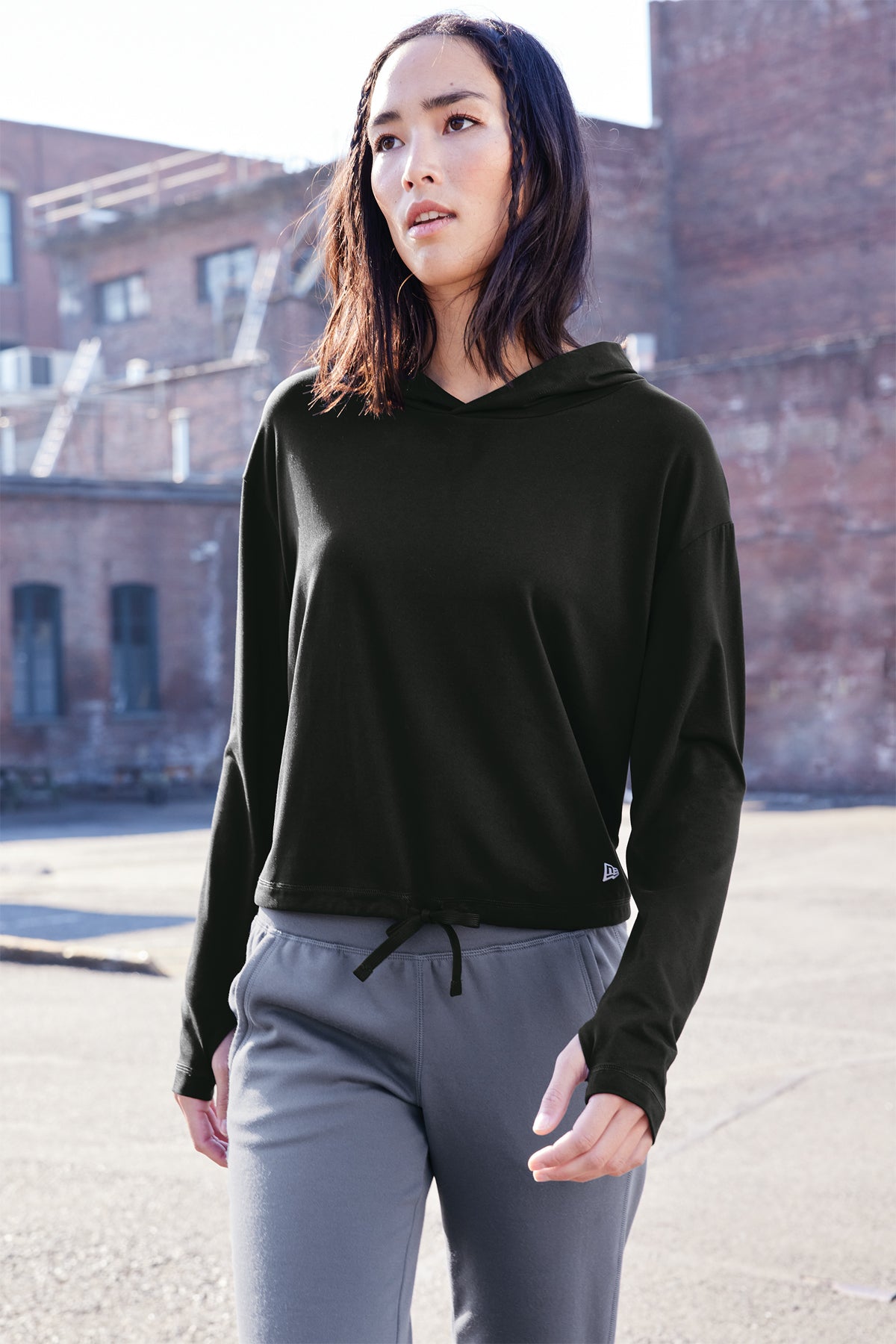 LNEA229 New Era® Women's Power Long Sleeve Hoodie