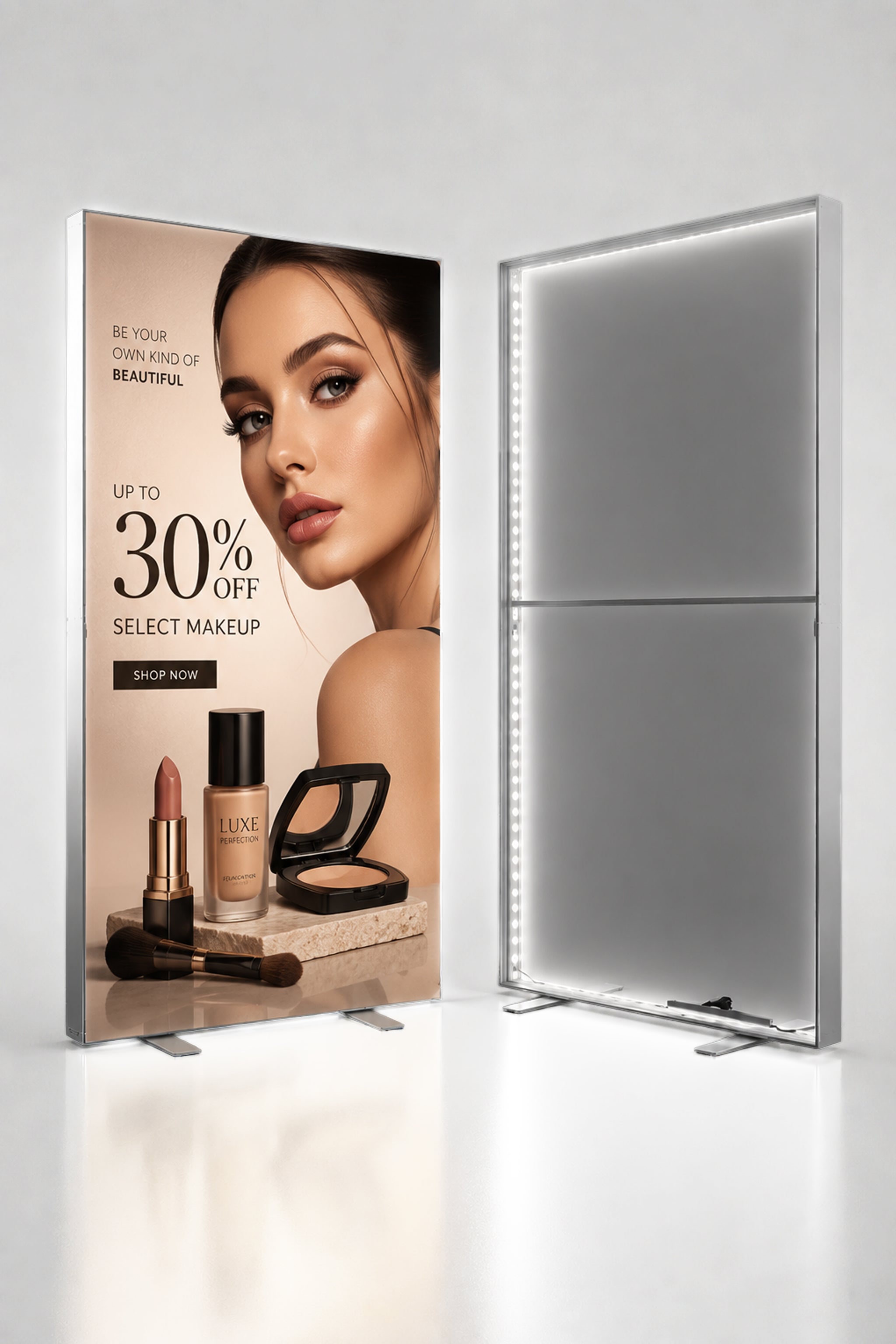 Premium SEG Light Box Display 40x80 Double Sided with LED Backlit