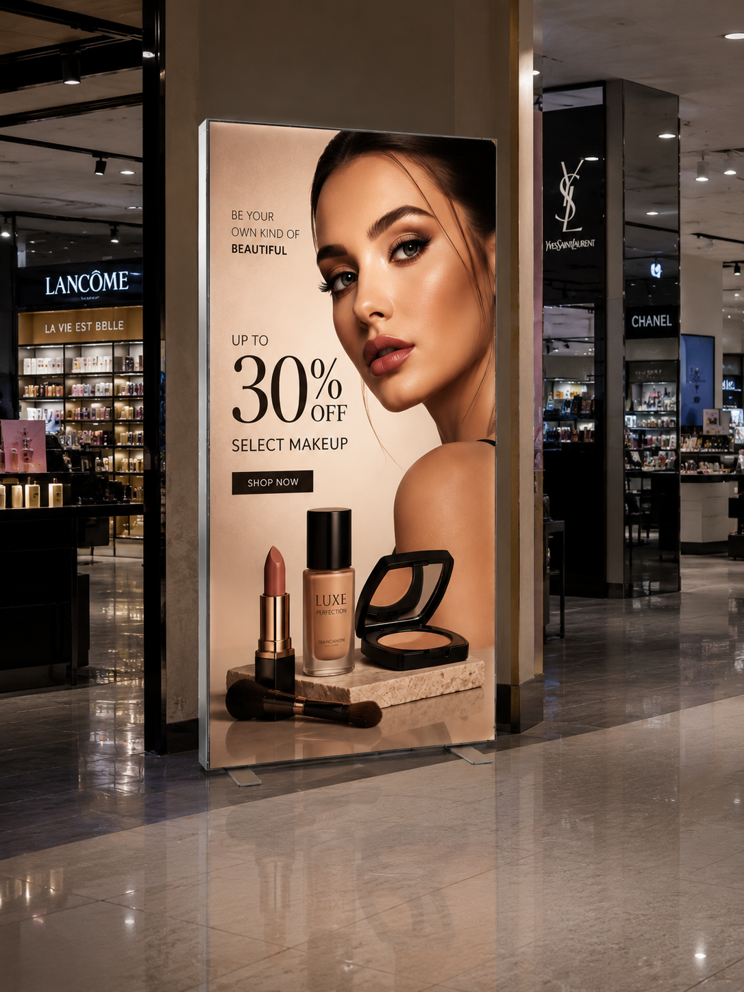Premium SEG Light Box Display 40x80 Double Sided with LED Backlit