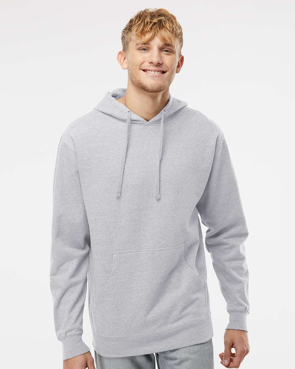 Independent Trading SS4500 Midweight Hoodie - Grey Heather