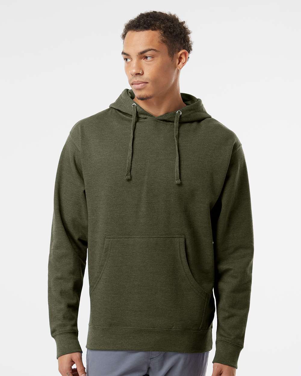 Independent Trading SS4500 Midweight Hoodie - Army Heather