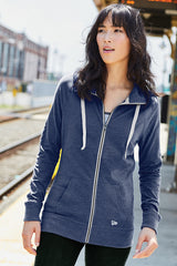 LNEA122 New Era® Women's Sueded Cotton Blend Full-Zip Hoodie