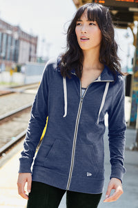 LNEA122 New Era® Women's Sueded Cotton Blend Full-Zip Hoodie