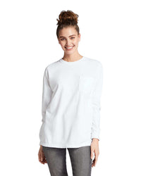Unisex Garment-Dyed Heavyweight Long Sleeve Pocket T-Shirt
