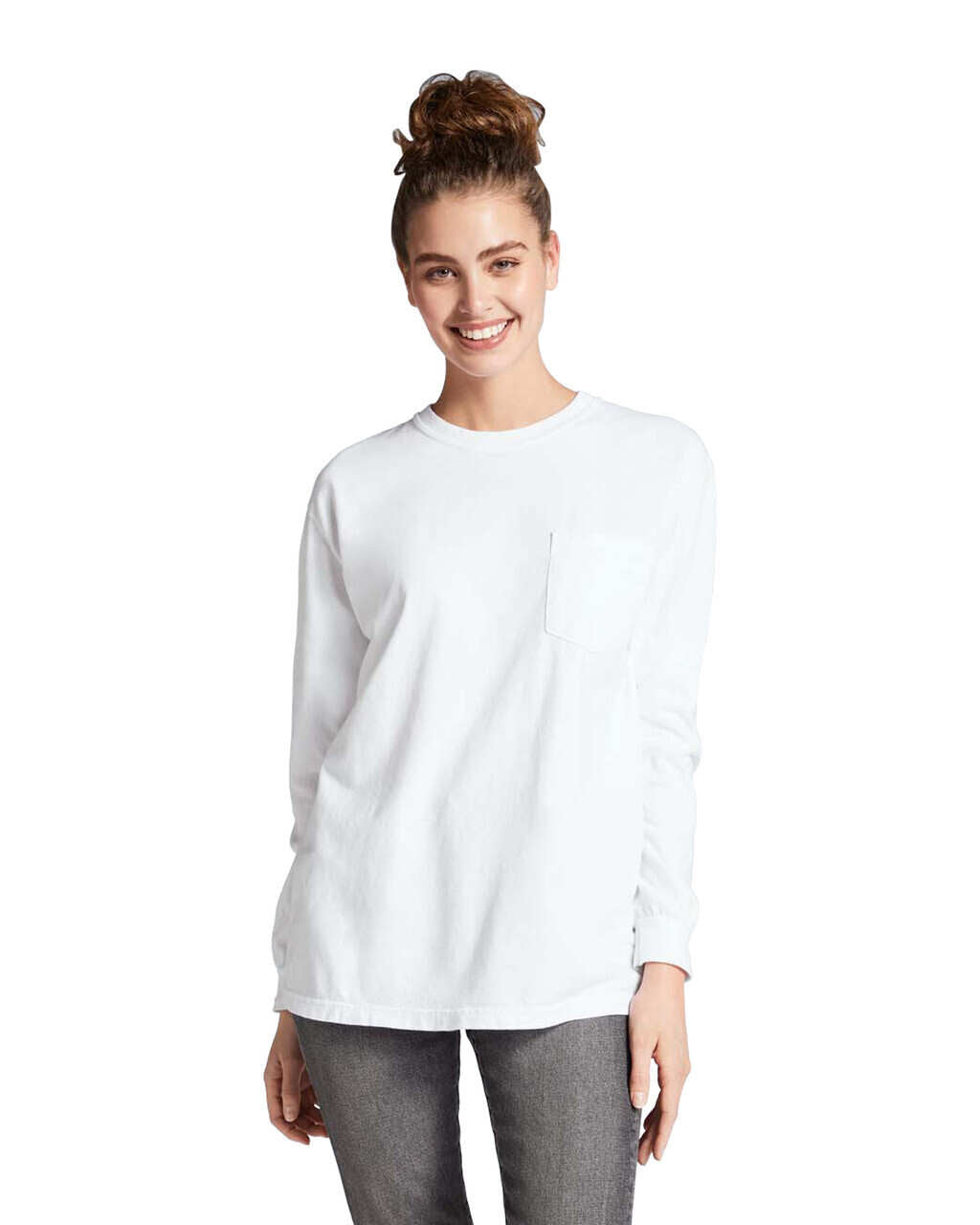 Unisex Garment-Dyed Heavyweight Long Sleeve Pocket T-Shirt