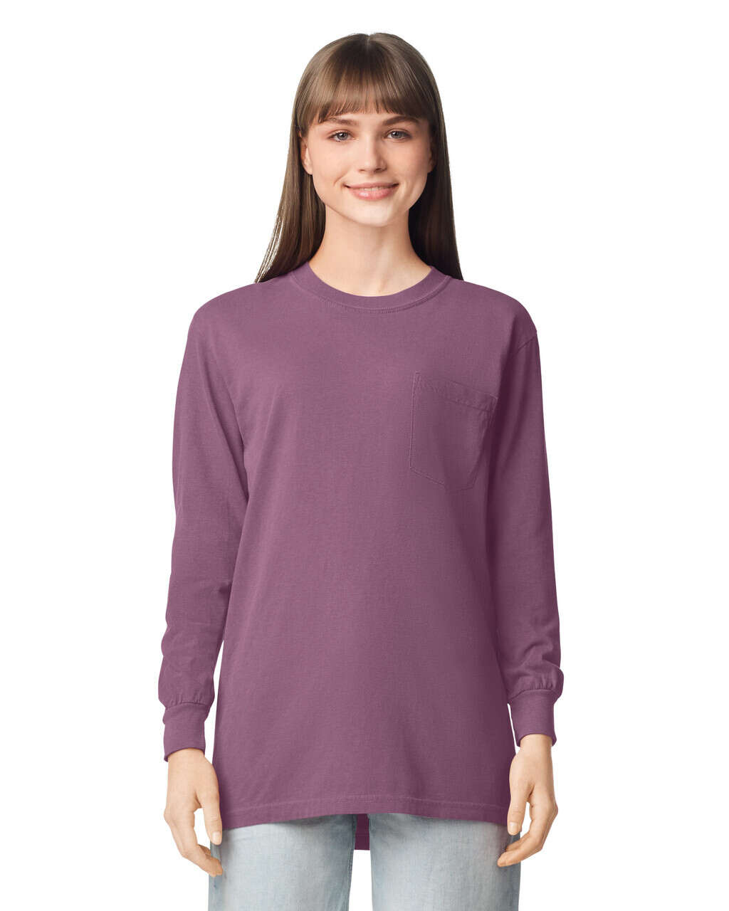 Unisex Garment-Dyed Heavyweight Long Sleeve Pocket T-Shirt