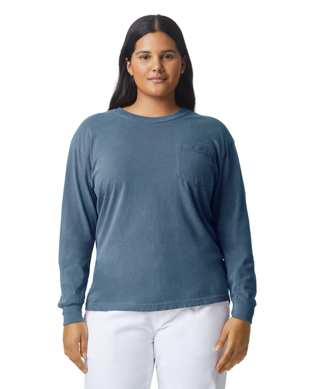 Unisex Garment-Dyed Heavyweight Long Sleeve Pocket T-Shirt