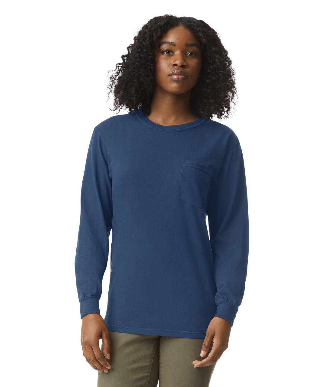 Unisex Garment-Dyed Heavyweight Long Sleeve Pocket T-Shirt