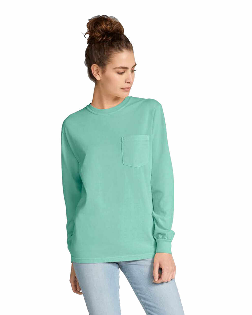 Unisex Garment-Dyed Heavyweight Long Sleeve Pocket T-Shirt