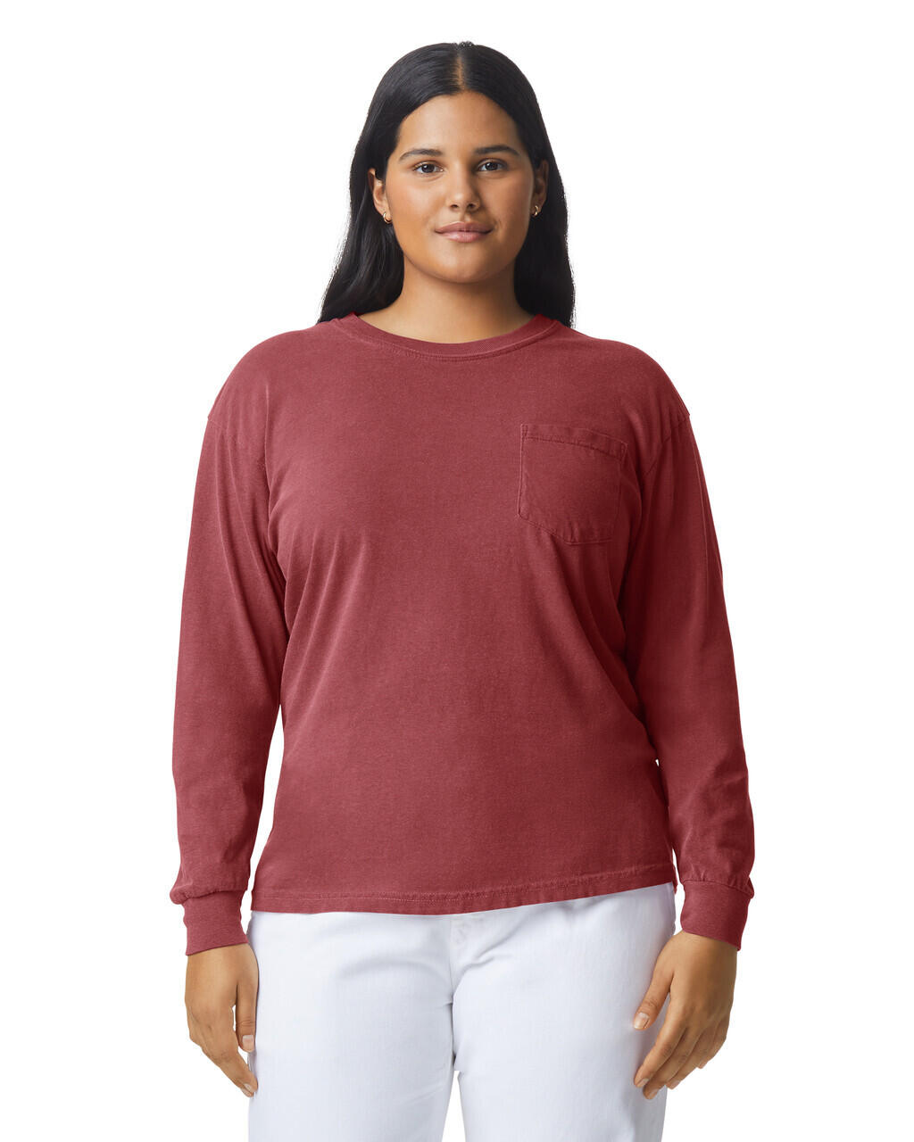 Unisex Garment-Dyed Heavyweight Long Sleeve Pocket T-Shirt