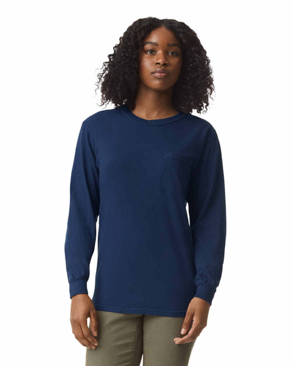 Unisex Garment-Dyed Heavyweight Long Sleeve Pocket T-Shirt
