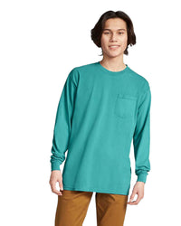 Unisex Garment-Dyed Heavyweight Long Sleeve Pocket T-Shirt