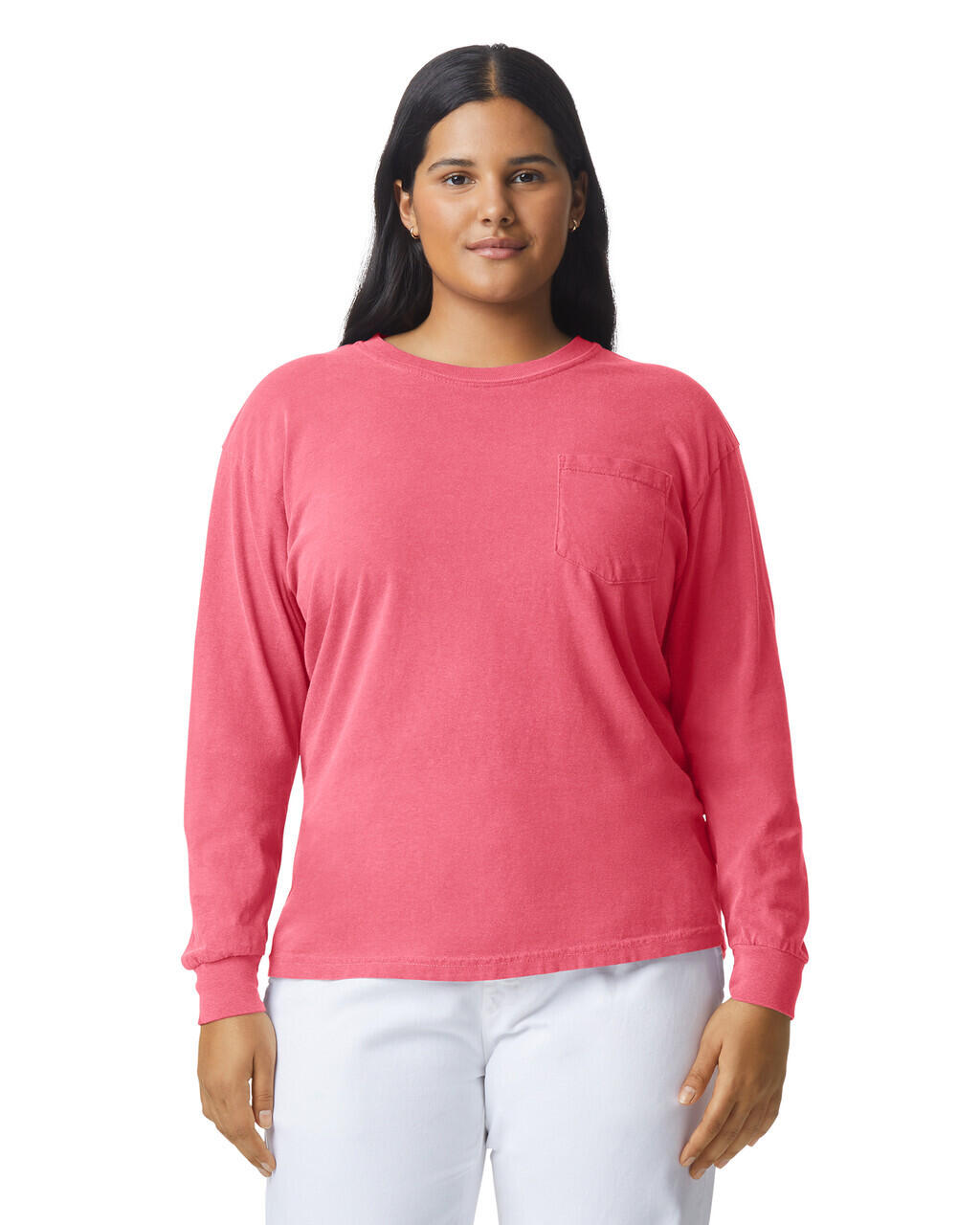 Unisex Garment-Dyed Heavyweight Long Sleeve Pocket T-Shirt