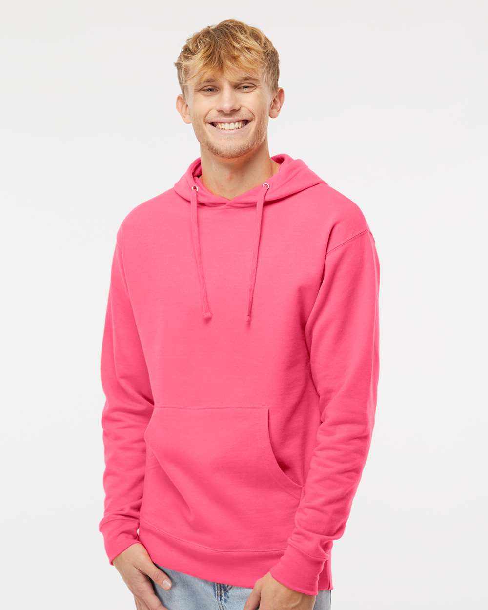 Independent Trading SS4500 Midweight Hoodie - Neon Pink