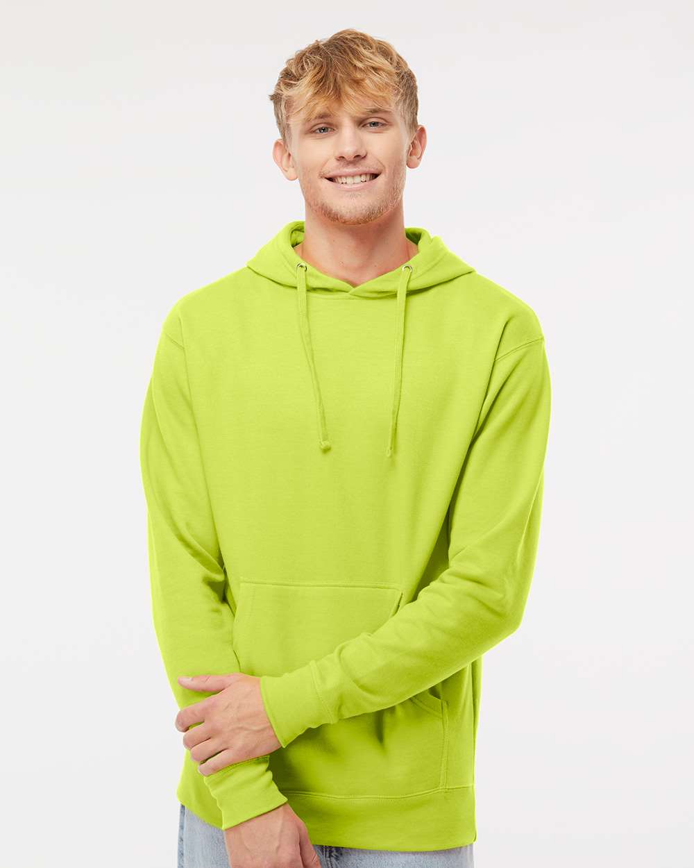 Independent Trading SS4500 Midweight Hoodie - Safety Yellow