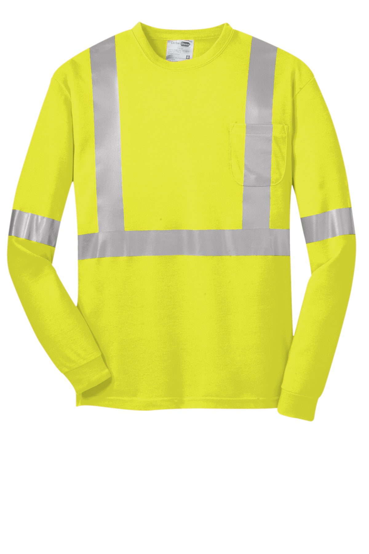 CornerStone® ANSI 107 Class 2 Long Sleeve Safety T-Shirt | CS401LS