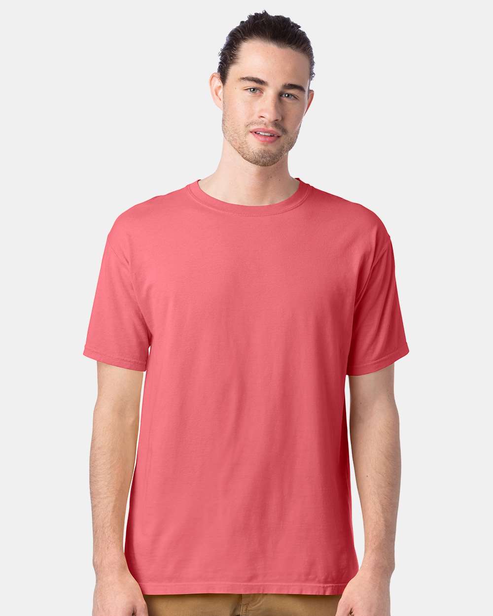 Hanes ComfortWash GDH100 Garment-Dyed T-Shirt - Coral Craze