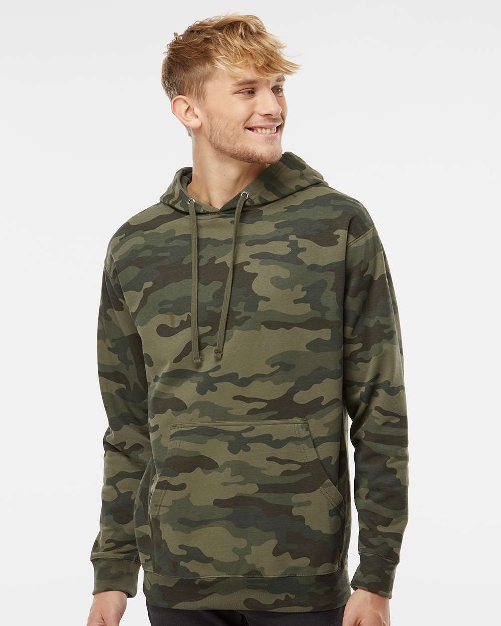 Independent Trading SS4500 Midweight Hoodie - Forest Camo