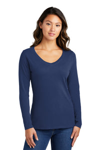 LPC450VLS  Port & Company® Women's Long Sleeve Fan Favorite™ V-Neck Tee