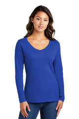LPC450VLS  Port & Company® Women's Long Sleeve Fan Favorite™ V-Neck Tee