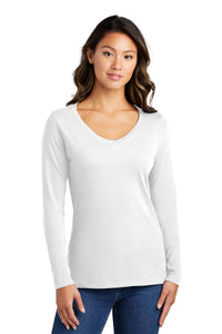 LPC450VLS  Port & Company® Women's Long Sleeve Fan Favorite™ V-Neck Tee