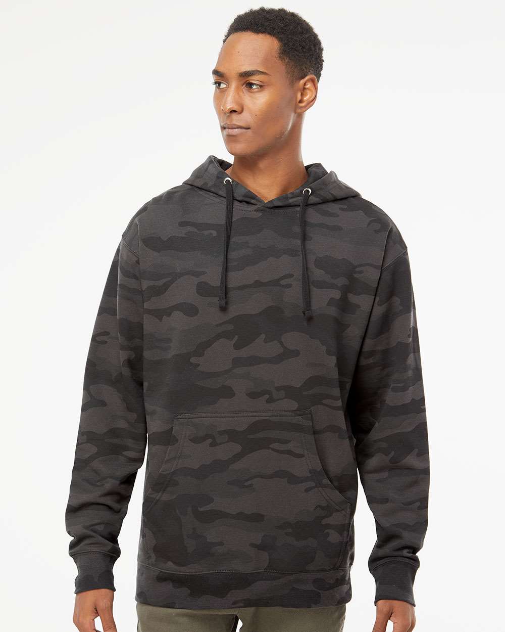 Independent Trading SS4500 Midweight Hoodie - Black Camo