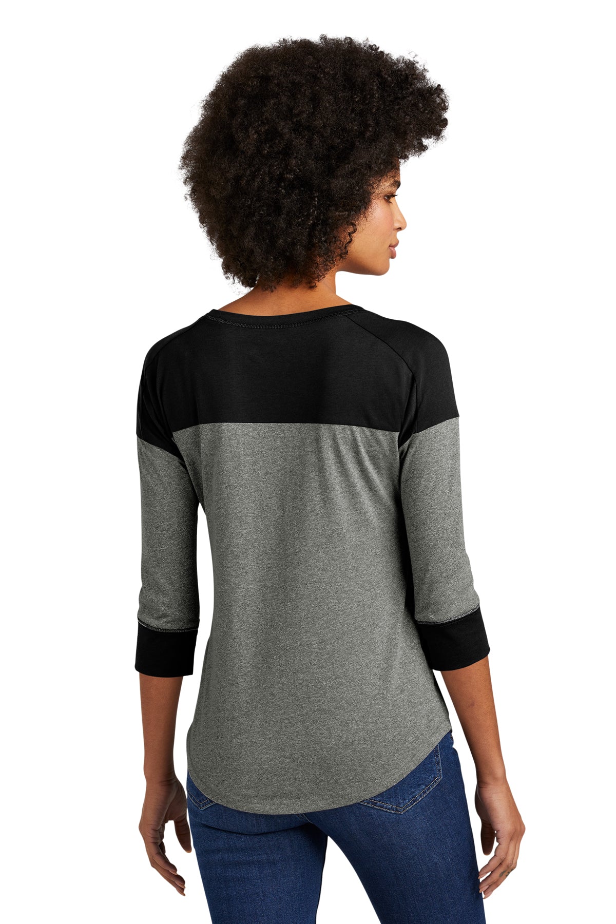 LNEA104 New Era® Women's Heritage Blend 3/4-Sleeve Baseball Raglan Tee