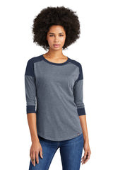 LNEA104 New Era® Women's Heritage Blend 3/4-Sleeve Baseball Raglan Tee