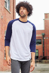 NEA104 New Era® Heritage Blend 3/4-Sleeve Baseball Raglan Tee