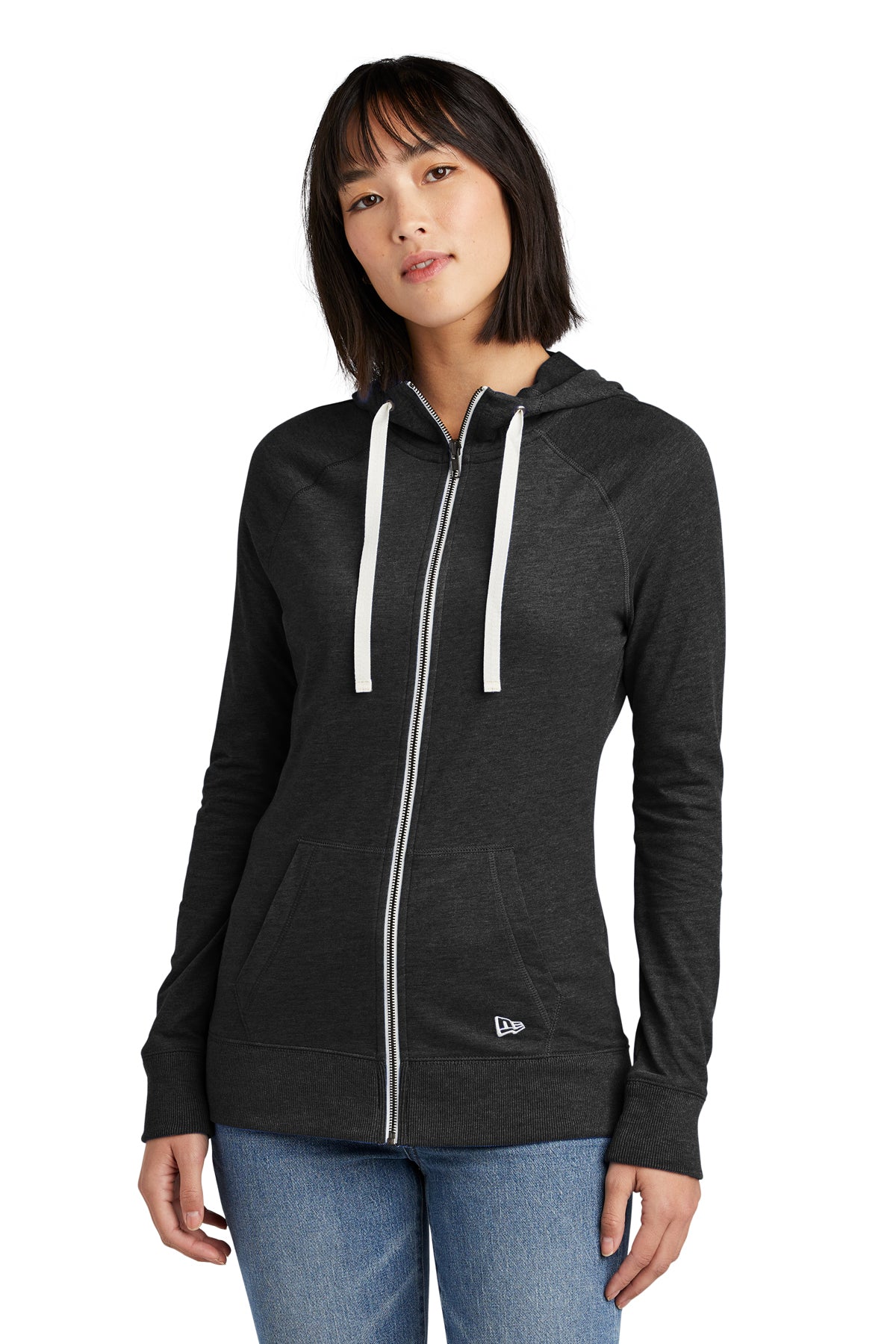 LNEA122 New Era® Women's Sueded Cotton Blend Full-Zip Hoodie