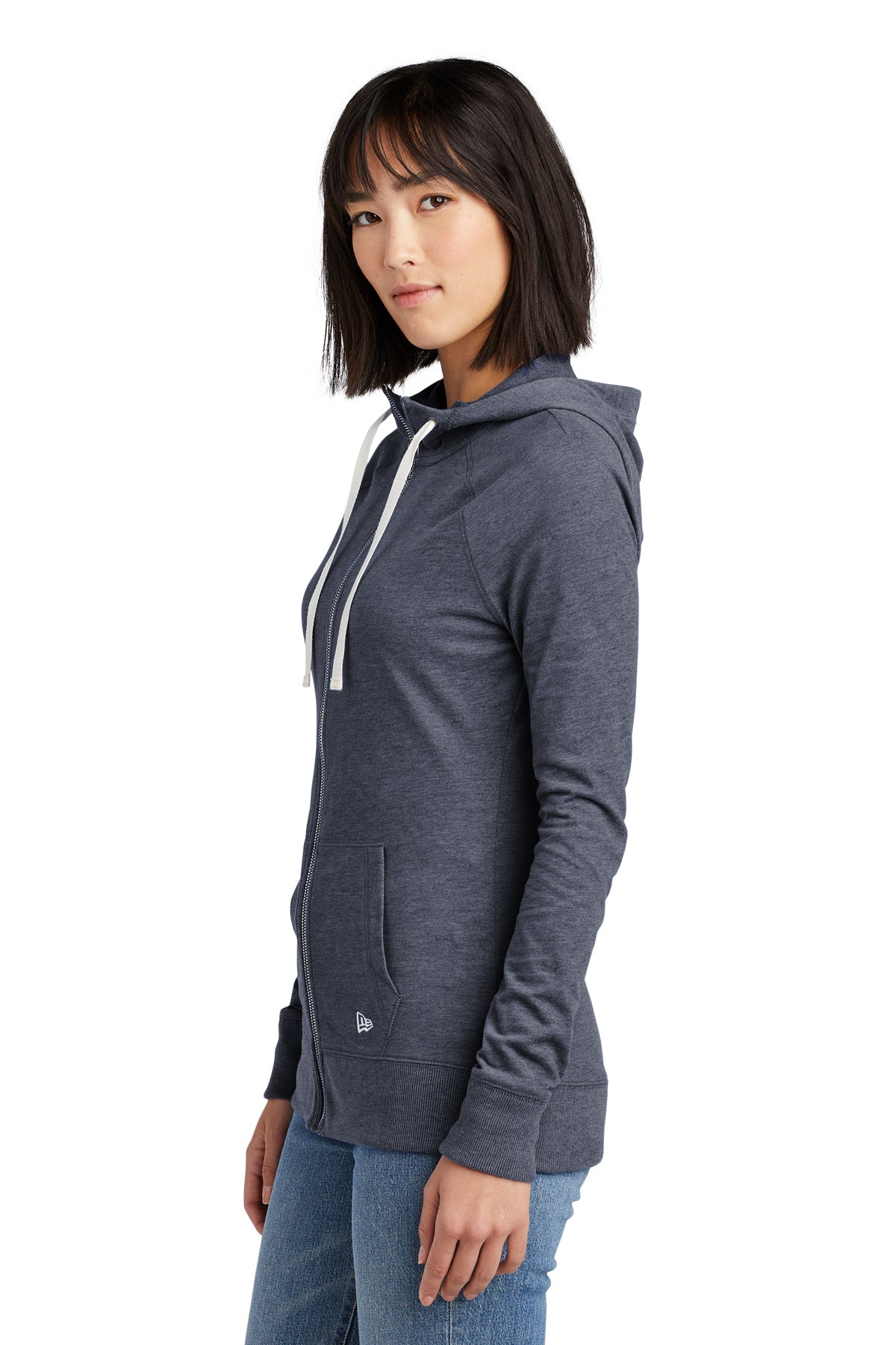 LNEA122 New Era® Women's Sueded Cotton Blend Full-Zip Hoodie
