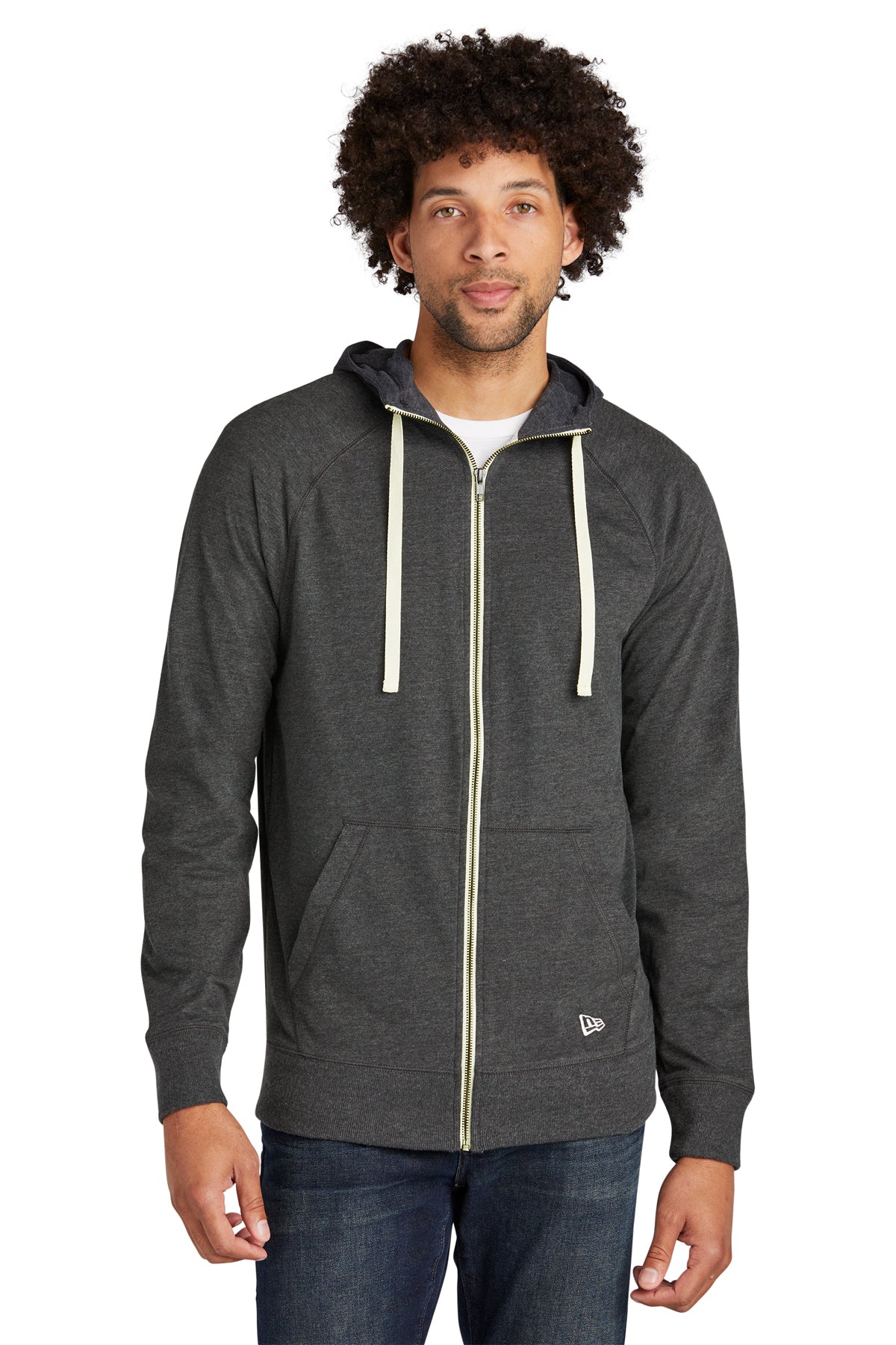 NEA122 New Era® Sueded Cotton Blend Full-Zip Hoodie