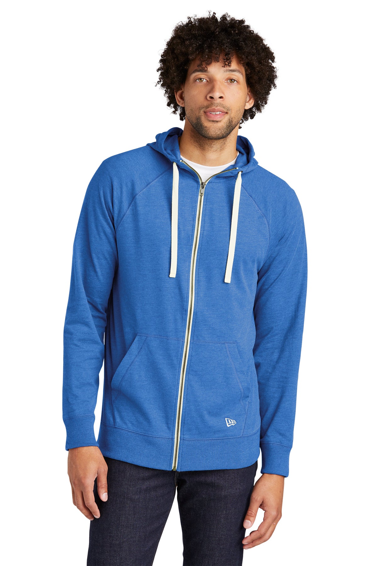 NEA122 New Era® Sueded Cotton Blend Full-Zip Hoodie