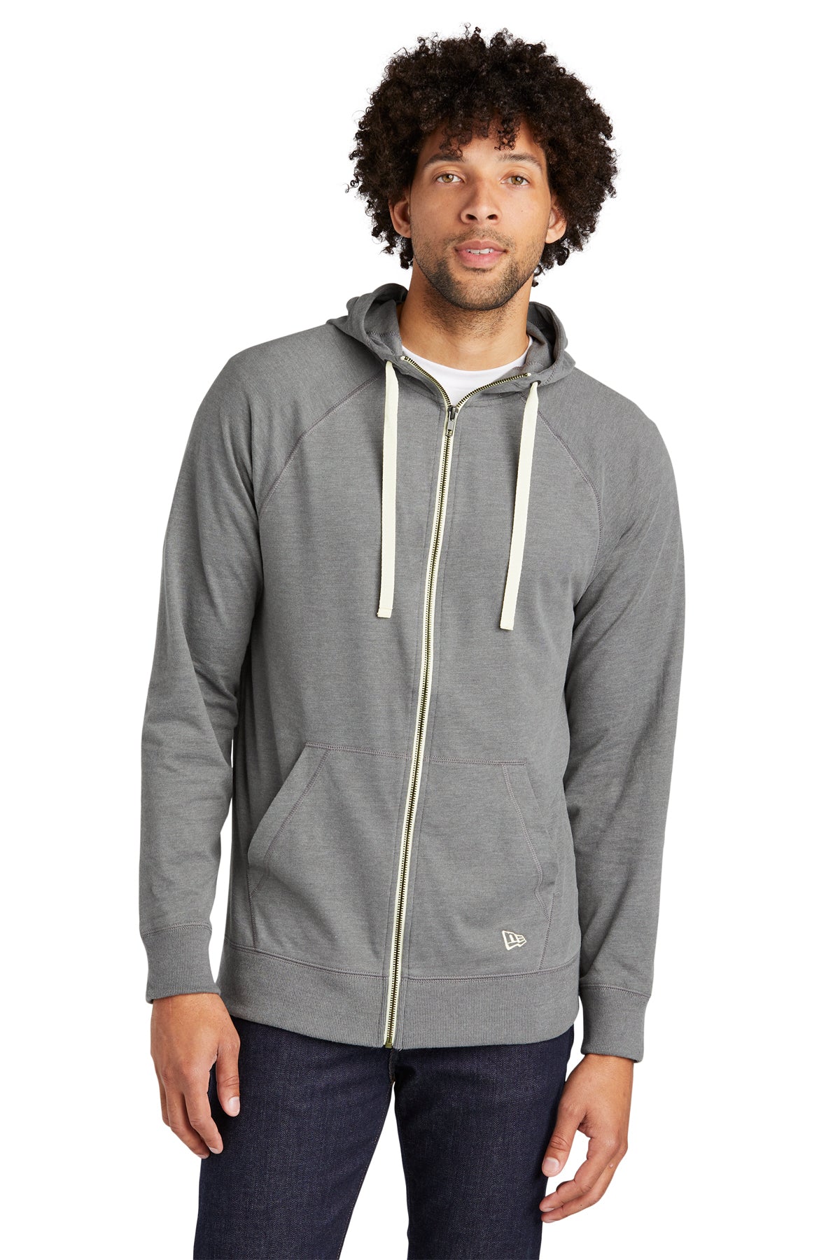 NEA122 New Era® Sueded Cotton Blend Full-Zip Hoodie