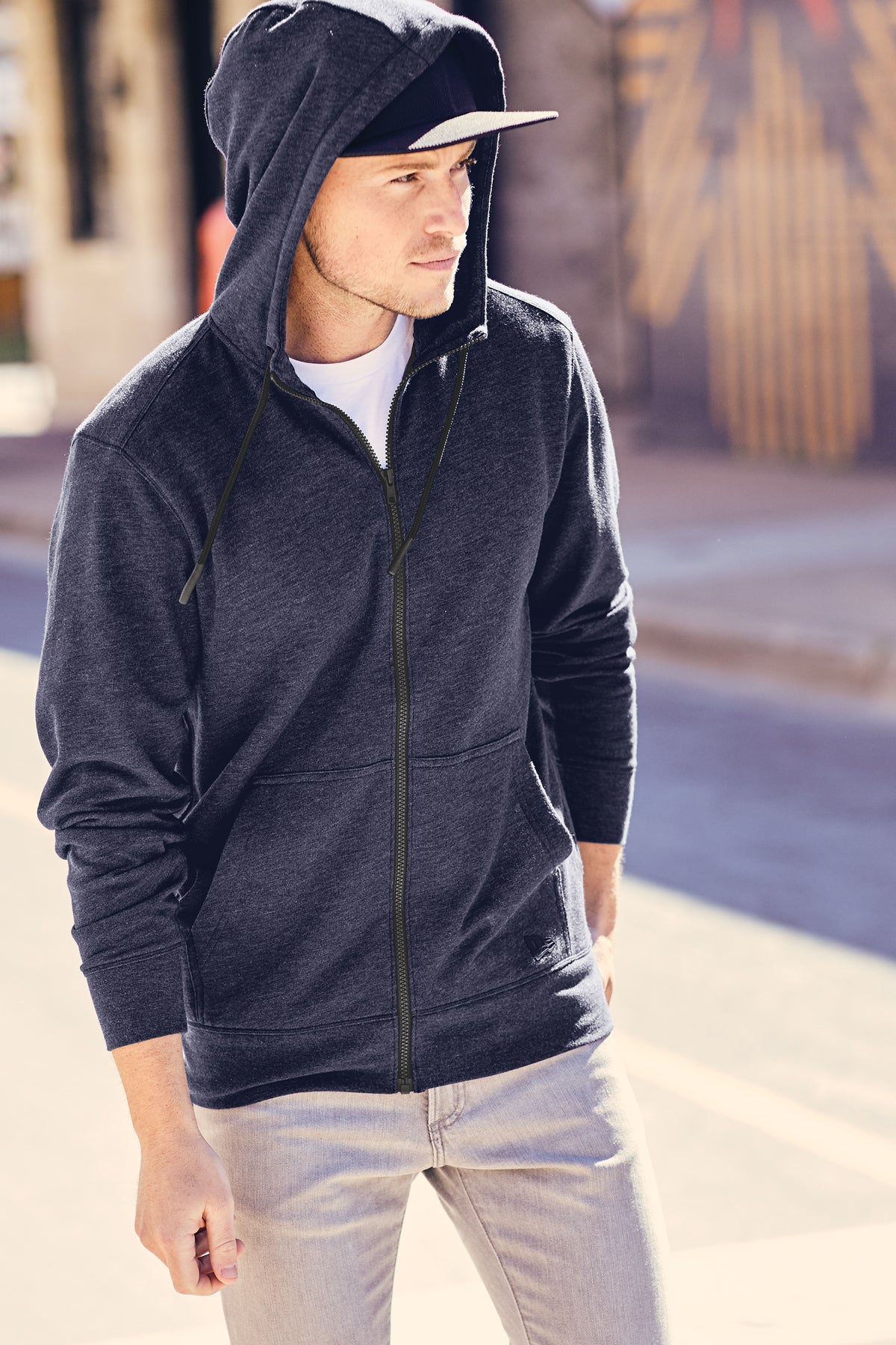 NEA511 New Era® Tri-Blend Fleece Full-Zip Hoodie