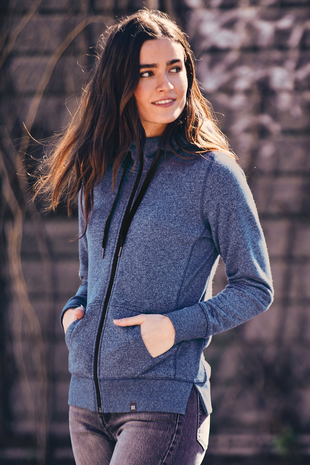 LNEA502 New Era® Women's French Terry Full-Zip Hoodie