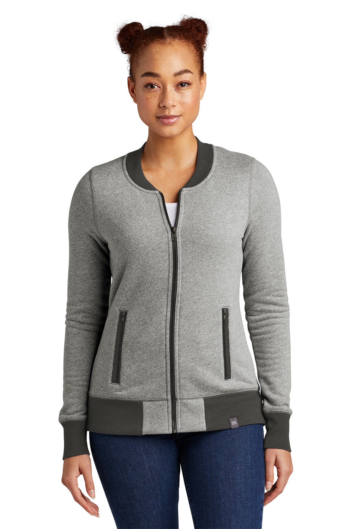 LNEA503 New Era® Women's French Terry Baseball Full-Zip