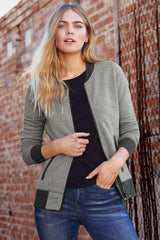 LNEA503 New Era® Women's French Terry Baseball Full-Zip