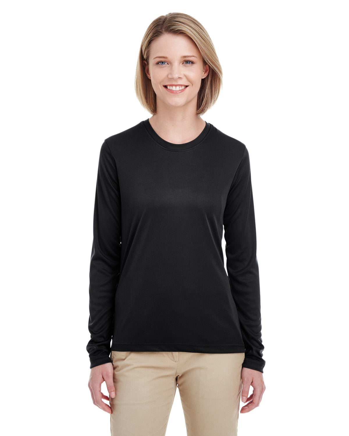 8622W UltraClub Ladies' Cool & Dry Performance Long-Sleeve Top