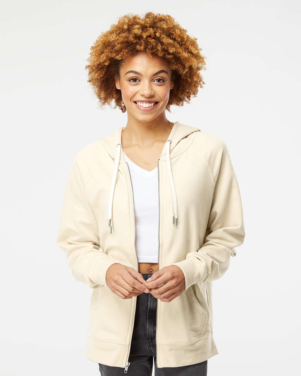 Independent Trading Co. Icon Lightweight Loopback Terry Full-Zip Hooded Sweatshirt | SS1000Z