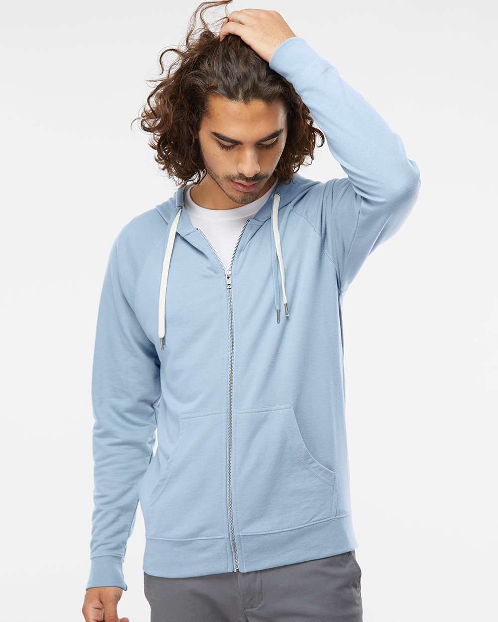 Independent Trading Co. Icon Lightweight Loopback Terry Full-Zip Hooded Sweatshirt | SS1000Z