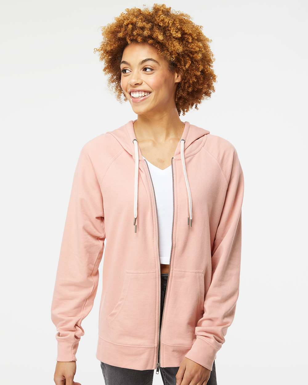 Independent Trading Co. Icon Lightweight Loopback Terry Full-Zip Hooded Sweatshirt | SS1000Z