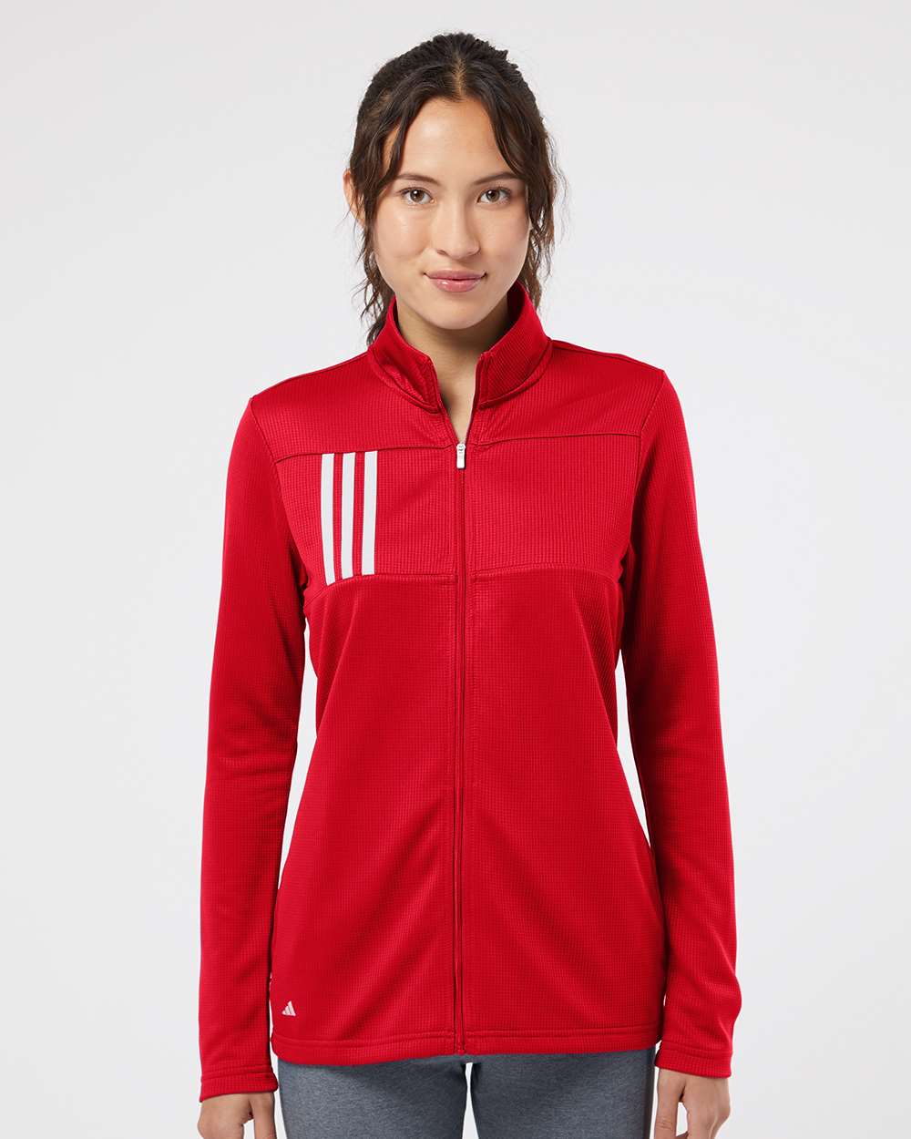 Adidas Women's 3-Stripes Double Knit Full-Zip Jacket A483