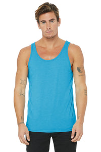 Bella+Canvas 3480 Unisex Jersey Tank - Aqua Triblend