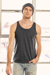 Bella+Canvas 3480 Unisex Jersey Tank - Charcoal-Black Triblend