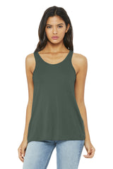 Bella+Canvas 8800 Women's Flowy Racerback Tank - Military Green