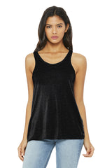 Bella+Canvas 8800 Women's Flowy Racerback Tank - Solid Black Slub
