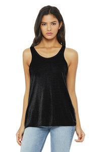 Bella+Canvas 8800 Women's Flowy Racerback Tank - Solid Black Slub