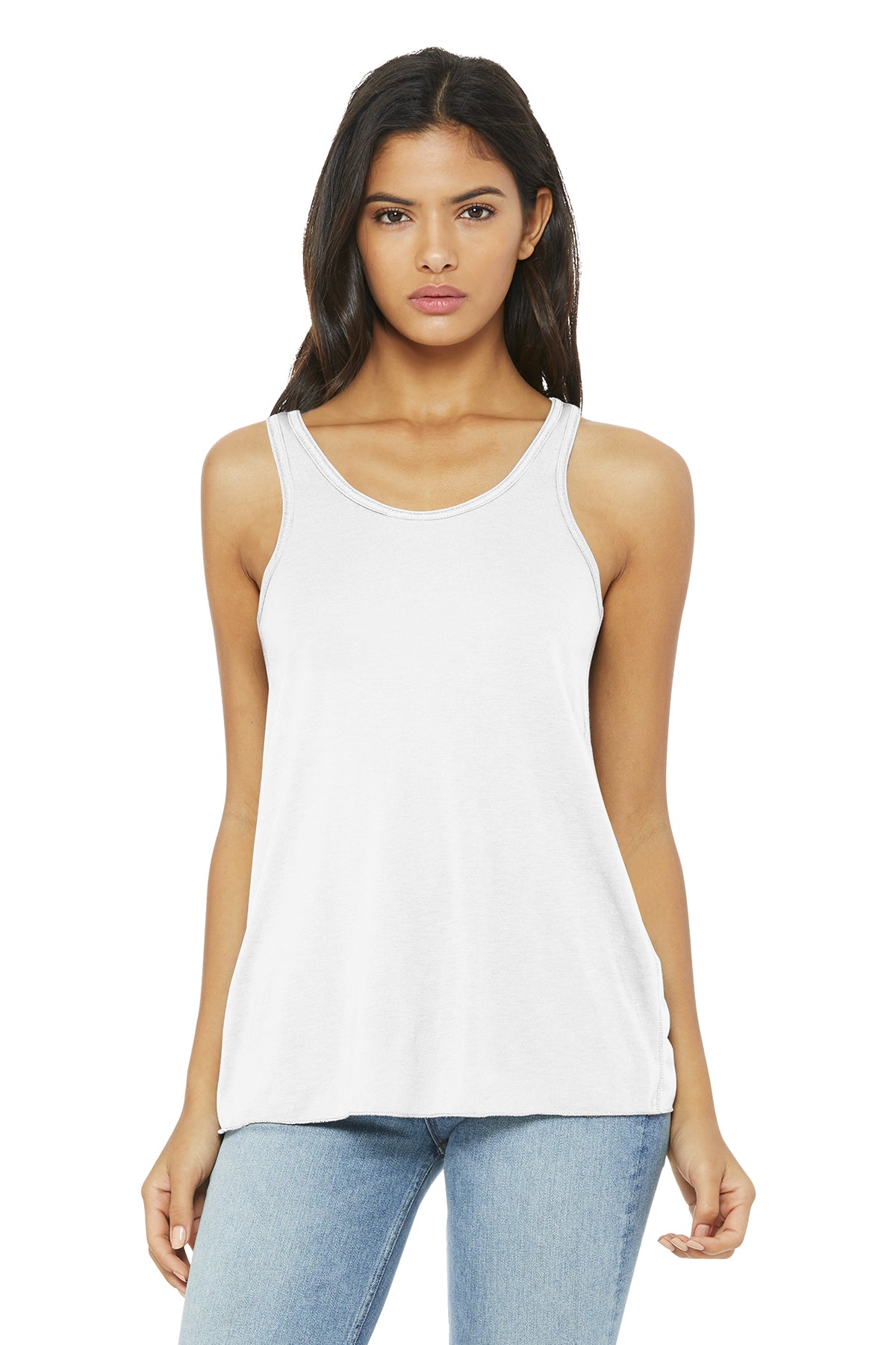 Bella+Canvas 8800 Women's Flowy Racerback Tank - White